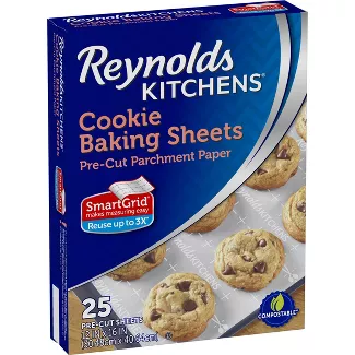 Reynolds Cookie Baking Sheets Non-Stick Parchment Paper, 25 Sheet, 4 Count