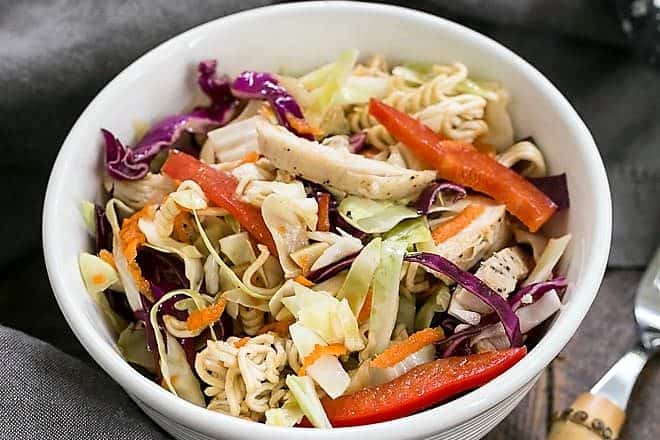 Asian Ramen Noodle Salad with Chicken featured image