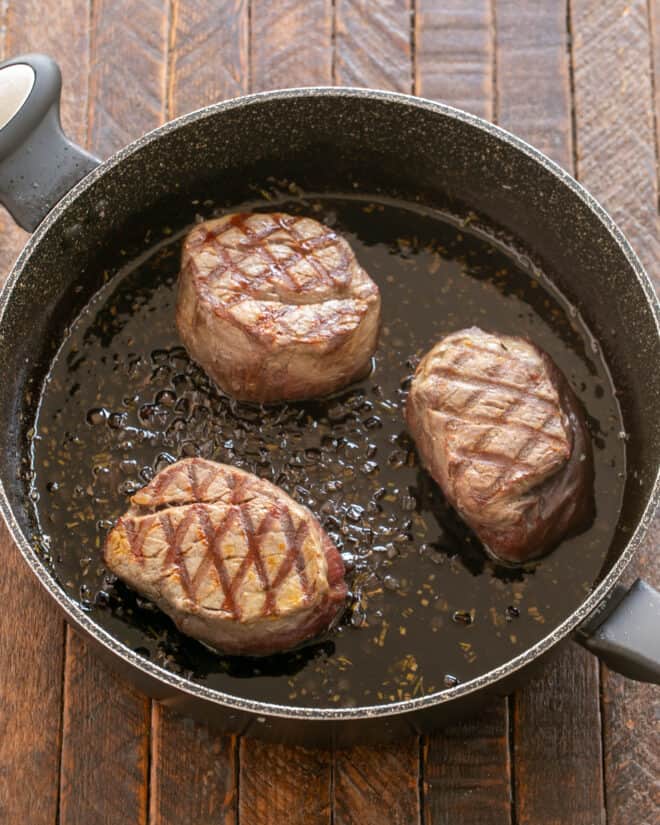 Filets with Red Wine Balsamic Sauce step 3.