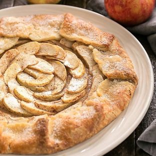 Rustic Apple Galette on a serving plate