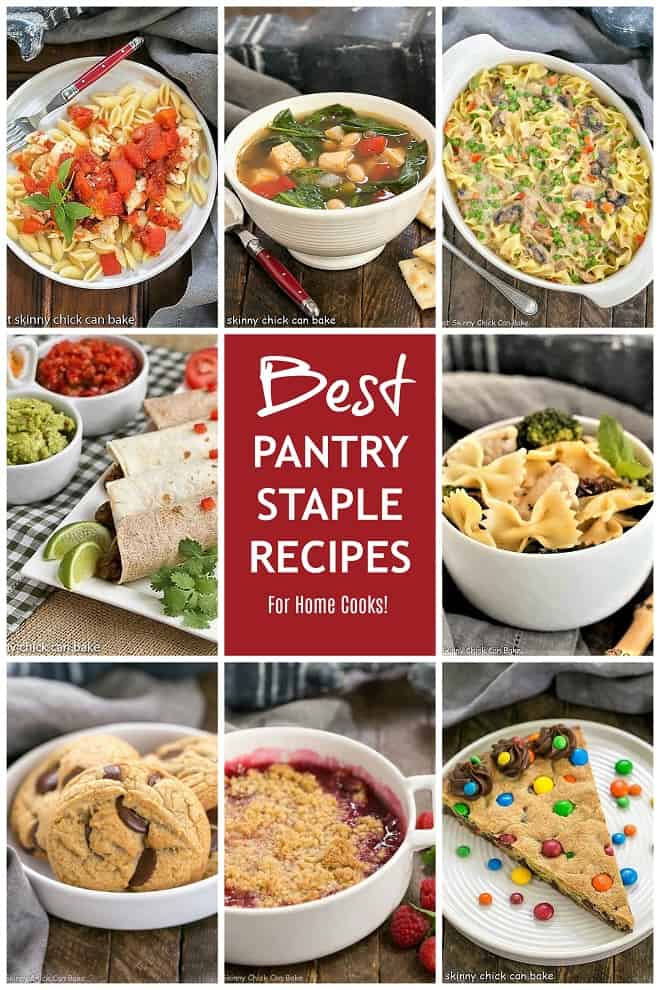 Best Pantry Staples recipes collage for pinterest