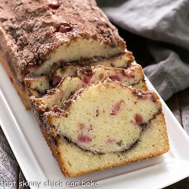 Lemon Rhubarb Bundt Cake - The Baker Chick