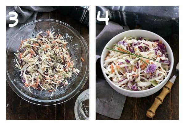 Coleslaw process shots numbered 3,4.