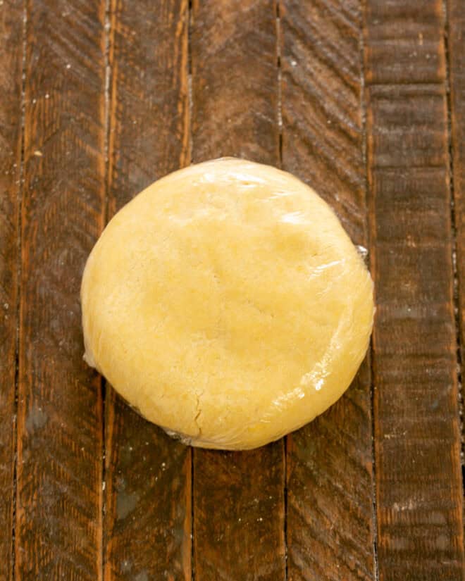 Letting dough rest.