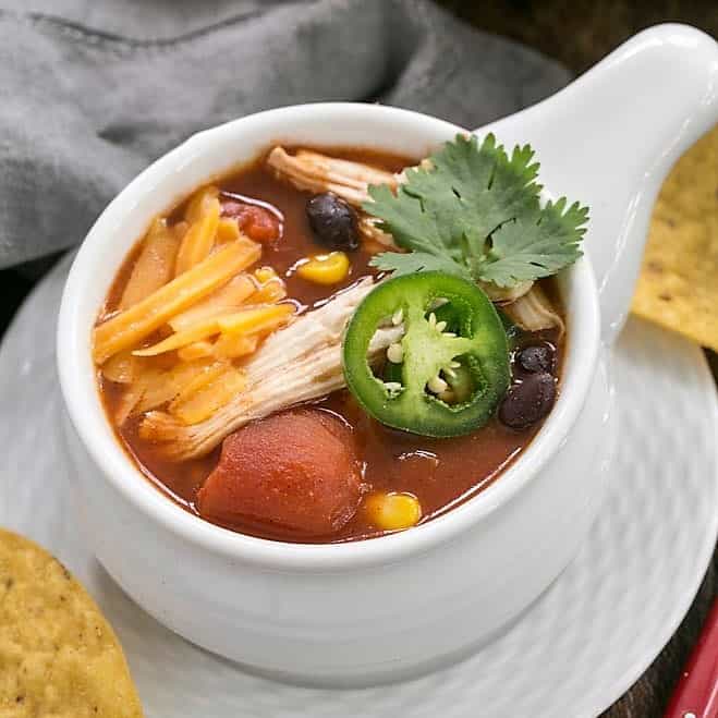 Slow Cooker Chicken Enchilada Soup