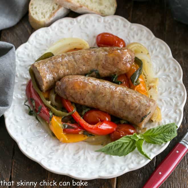 Sheet Pan Sausage and Peppers