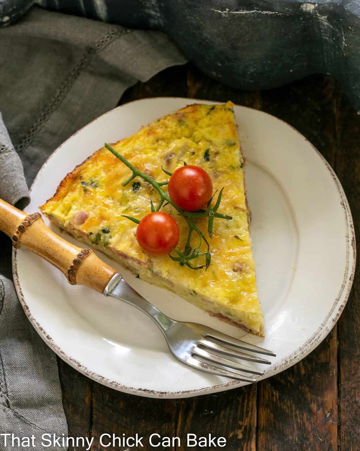 Zucchini Quiche with Prosciutto - With Pro-Tips - That Skinny Chick Can Bake