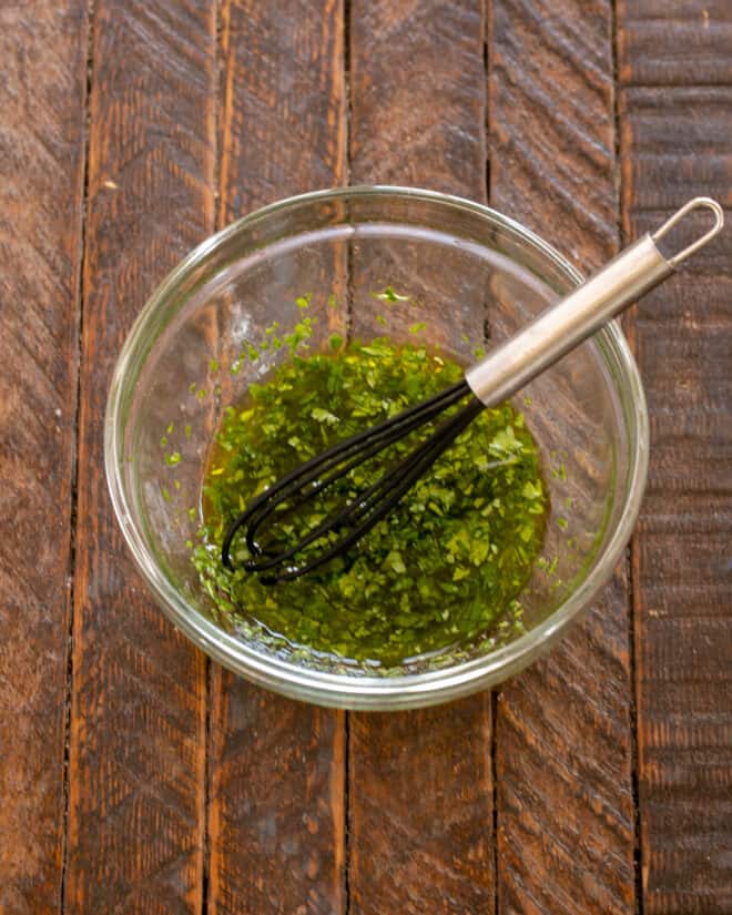 Salsa Marinade in a bowl.