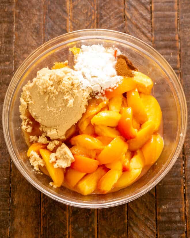 Lattice Topped Peach Pie Step 1