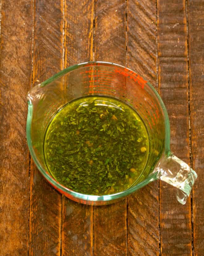 Marinade with parsley added.