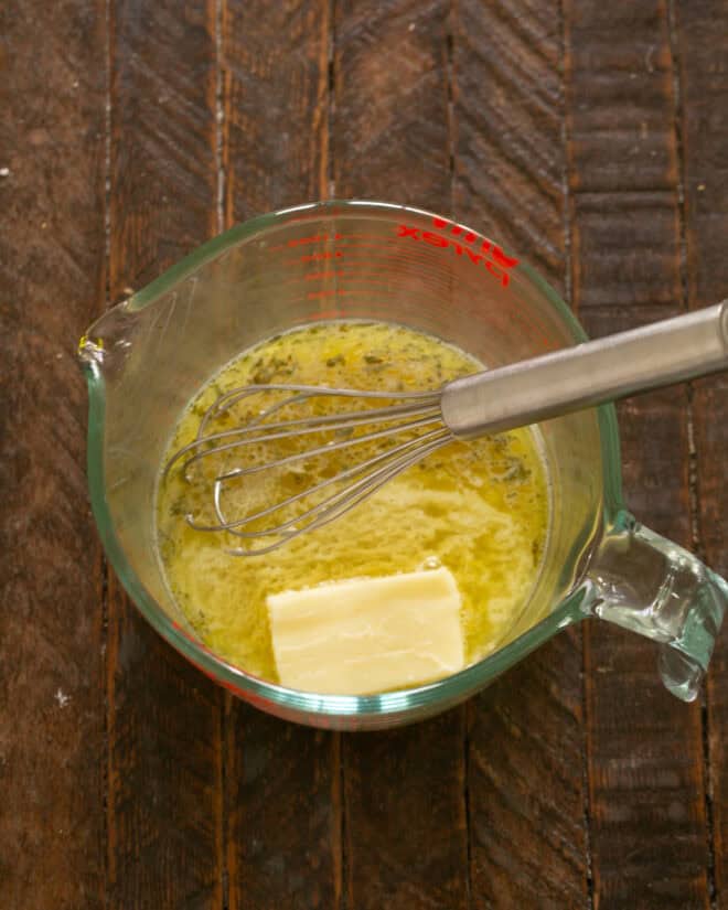 Warm marinated with butter added.
